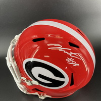 NFL - Georgia Replica helmet signed by Eagles 2023 1st round picks Nolan...