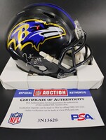 NFL - Ravens Tyler Linderbaum Signed Mini Helmet
