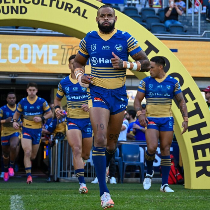 Photo of Josh Addo-Carr #5 2025 Parramatta Eels Signed Heritage *FULL KIT*