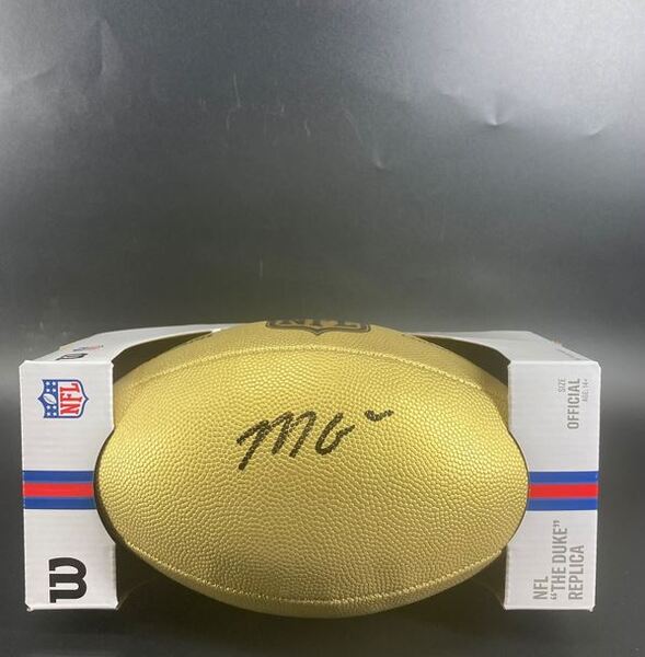 NFL - Browns Mason Graham Signed Gold Composite Football