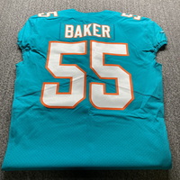 NFL - Dolphins Jerome Baker Game Issued Jersey Size 45