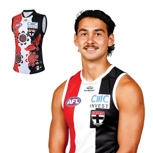 Photo of Mitch Owens #10 - 2025 Player First Nations Home Guernsey* Signed - Match Worn 