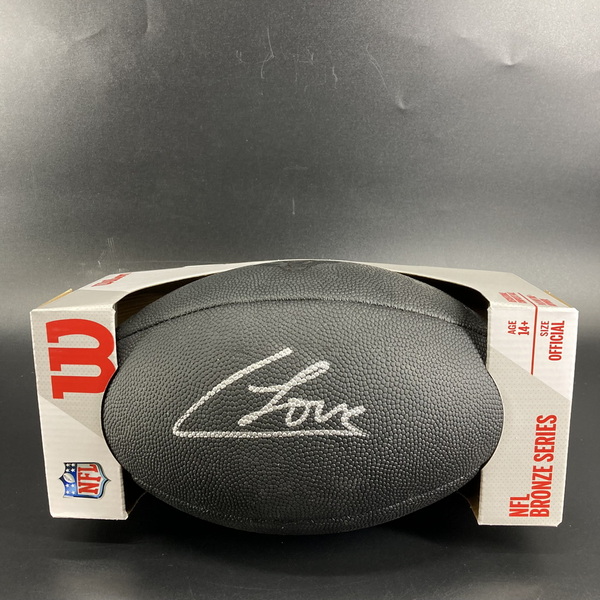 NFL - Bears Colton Loveland Signed Black Composite Silver Series Football