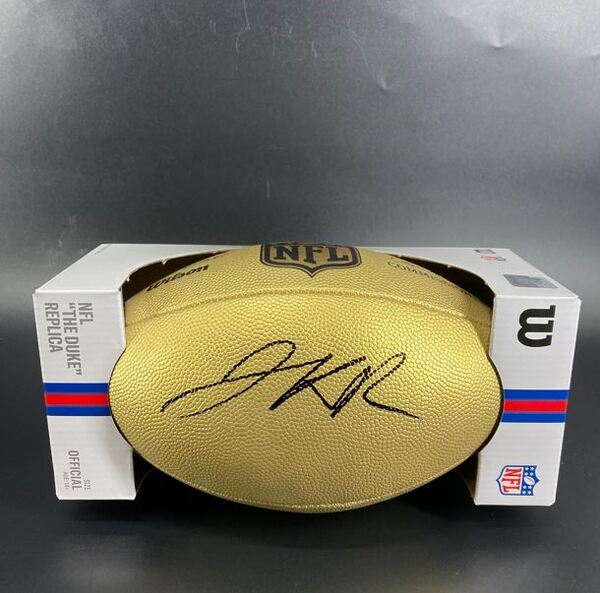 NFL - Chiefs Jalen Royals Signed Gold Composite Football