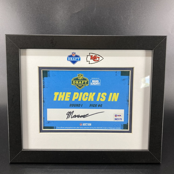 Monsoor Delane Autographed Commemorative Draft Card - First NFL Auction ...