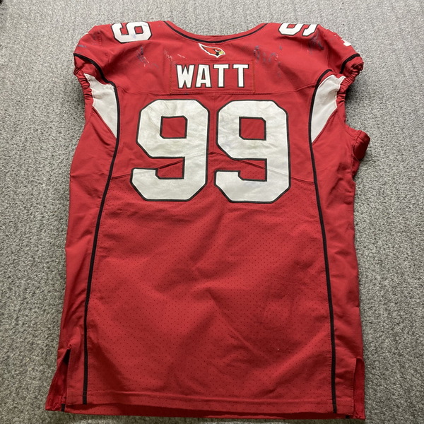 STS - Cardinals JJ Watt Game Worn Jersey (11/06/22) Size 44 W/ Captains ...