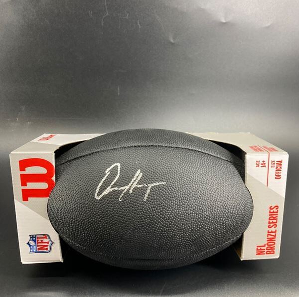 NFL - Chargers Omarion Hampton Signed Black Composite Silver Series Foot...