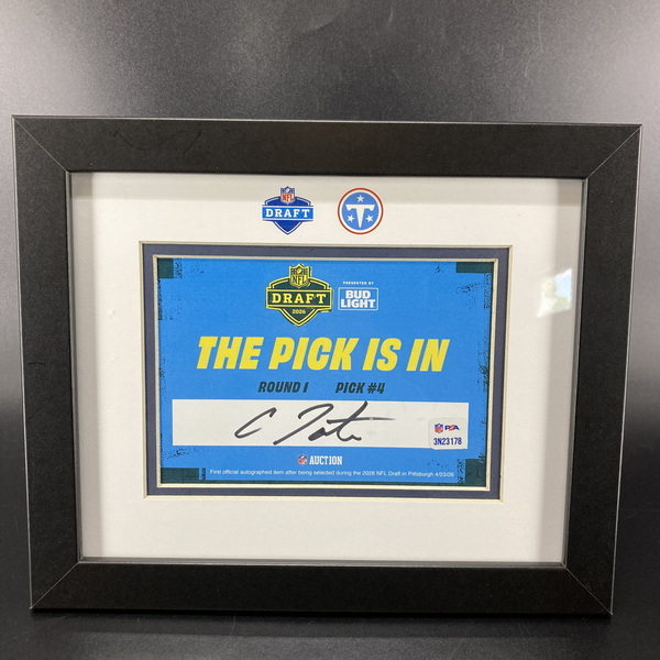 Carnell Tate Autographed Commemorative Draft Card - First NFL uction Off...