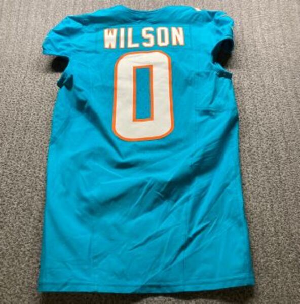 Madrid Game - Dolphins Zach Wilson Game Worn Jersey (11/16/2025) Size 42...