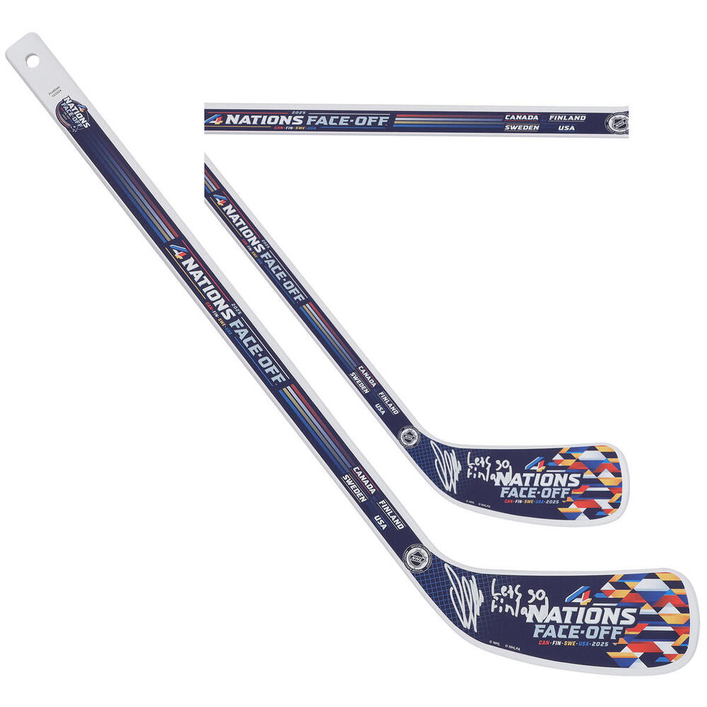Aleksander Barkov Florida Panthers Autographed 4 Nations Face-Off Mini Wood Stick with 