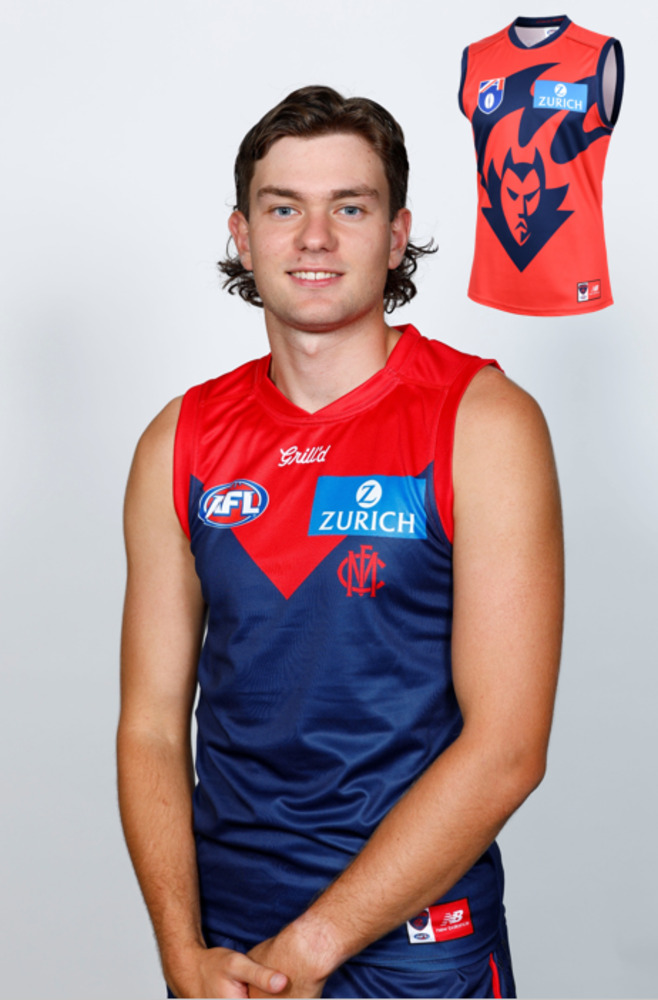 2025 Melbourne Demons Red Flamehead Guernsey - Matthew Jefferson #21
