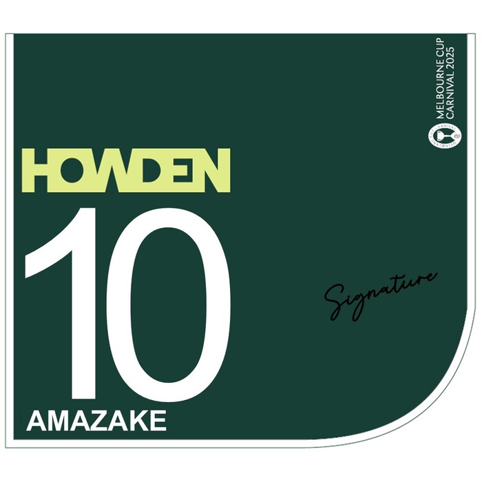 Photo of #10 Amazake - Declan Bates Signed Howden Victoria Derby Saddlecloth