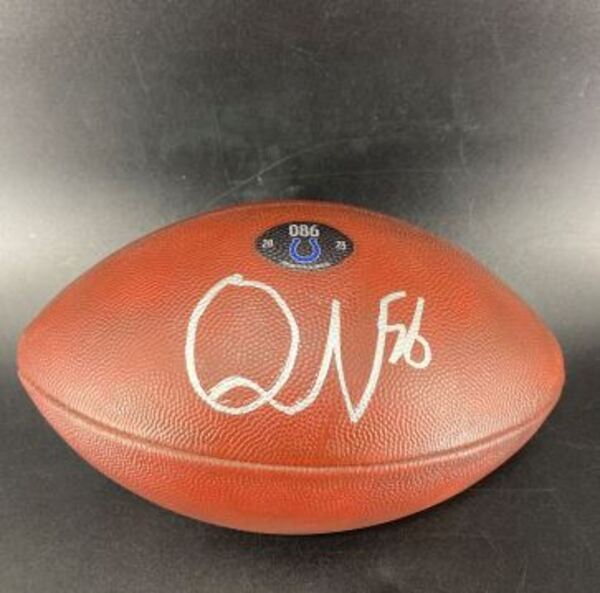 International Games - Colts Quenton Nelson Signed Game Used Football (20...