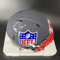 NFL - Falcons Zion Logue Signed Blue Shield Mini Helmet
