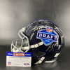 NFL - Multi Signed NFL Draft Replica Speed Helmet Signed By Caleb Williams, Jayden Daniels, Drake Maye, Malik Nabors, Laiatu Latu, Brian Thomas, Rome Odunze, JC Lathum, Quinyon Mitchell, Darius Robinson, Terrion Arnold and Dallas Turner