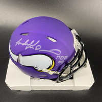 HOF - Vikings Randall McDaniel Signed Mini Helmet with ""HOF 0...