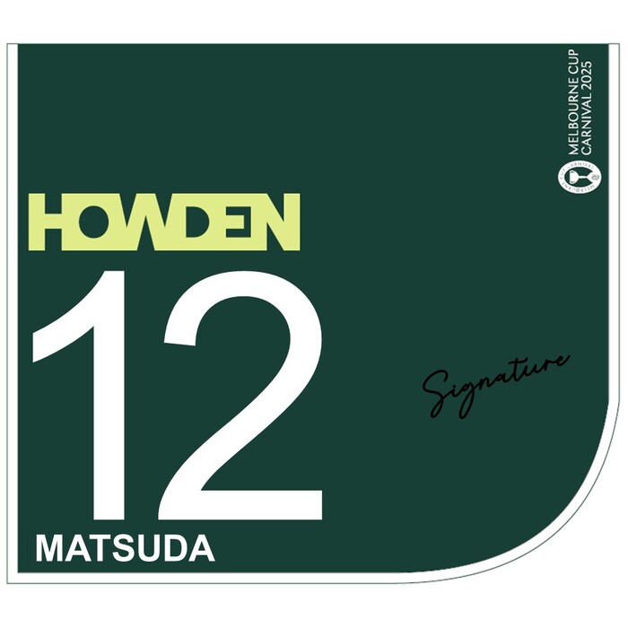 Photo of #12 Matsuda - Thomas Stockdale Signed Howden Victoria Derby Saddlecloth