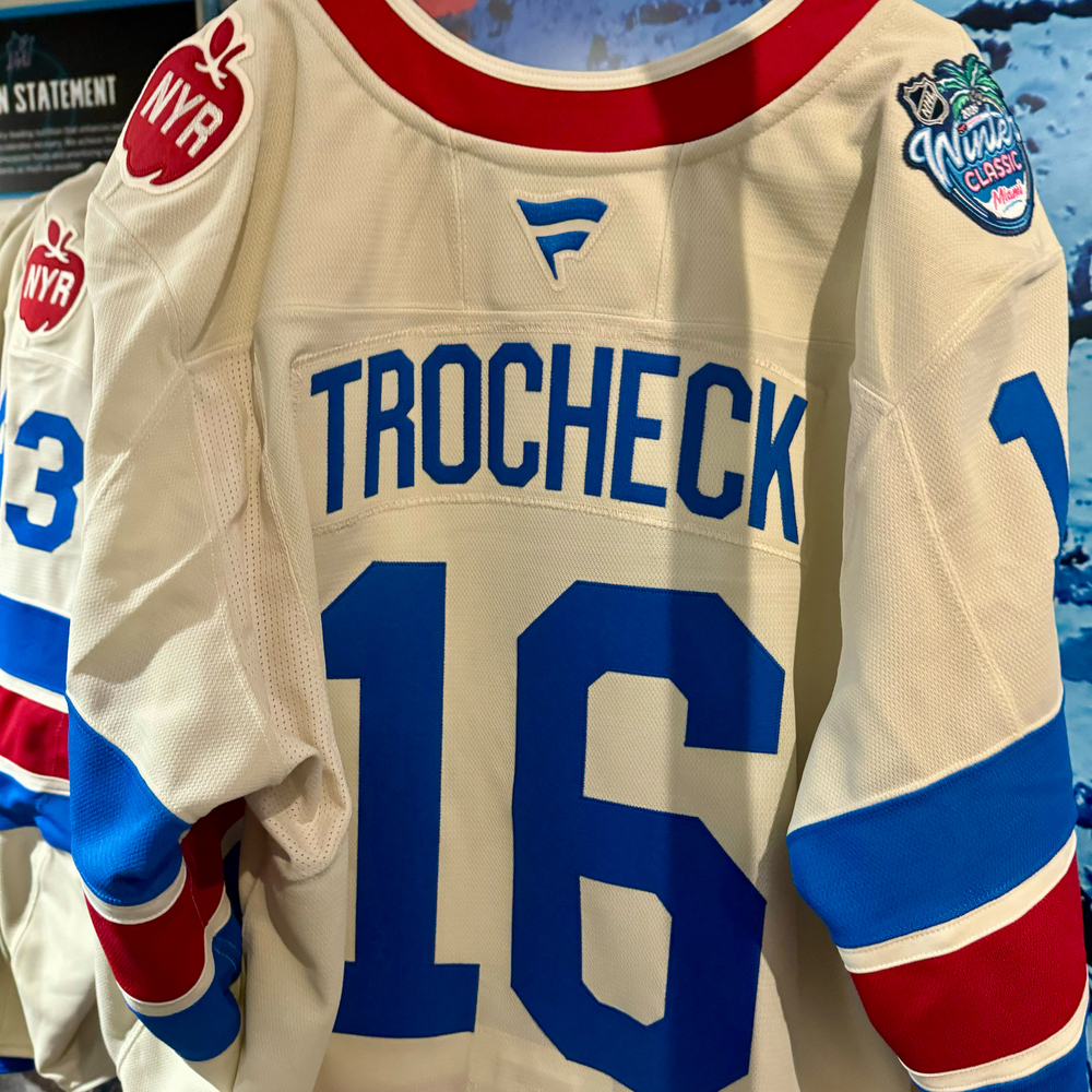 Vincent Trocheck New York Rangers #16 2026 NHL Winter Classic Game-Used White Jersey - Worn During the 1st Period on January 2, 2026 - Size 54