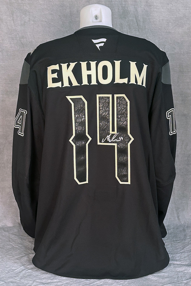 Mattias Ekholm #14 - Autographed 2025-26 Edmonton Oilers Dia de los Muertos (Day of the Dead) Ltd Edition Fanatics Practice Jersey (Autographed Only / Not Worn)