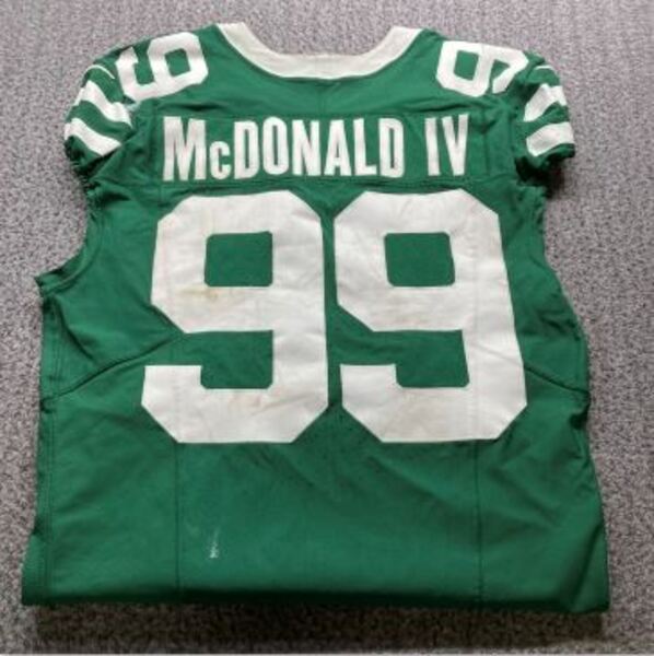 STS - Jets Will McDonald IV Game Worn Jersey (11/17/2024) Size 42