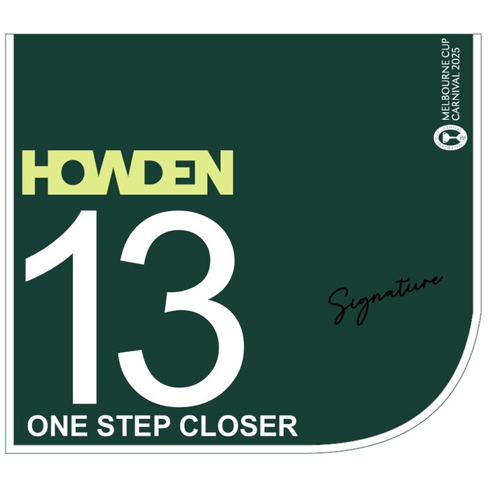 Photo of #13 One Step Closer - Jye McNeil Signed Howden Victoria Derby Saddlecloth