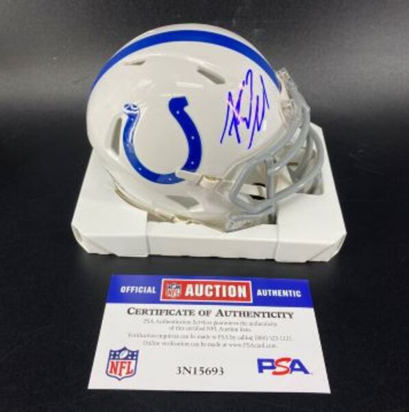 NFL - Colts Riley Leonard Signed Mini Helmet