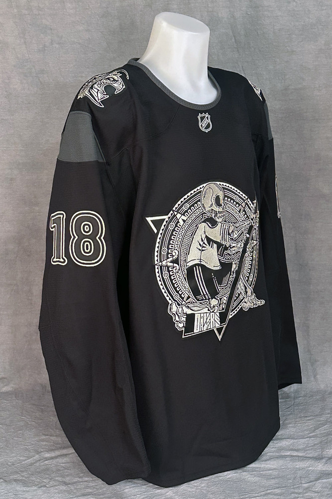 Zach Hyman #18 - Autographed 2025-26 Edmonton Oilers Dia de los Muertos (Day of the Dead) Ltd Edition Fanatics Practice Jersey (Autographed Only / Not Worn)