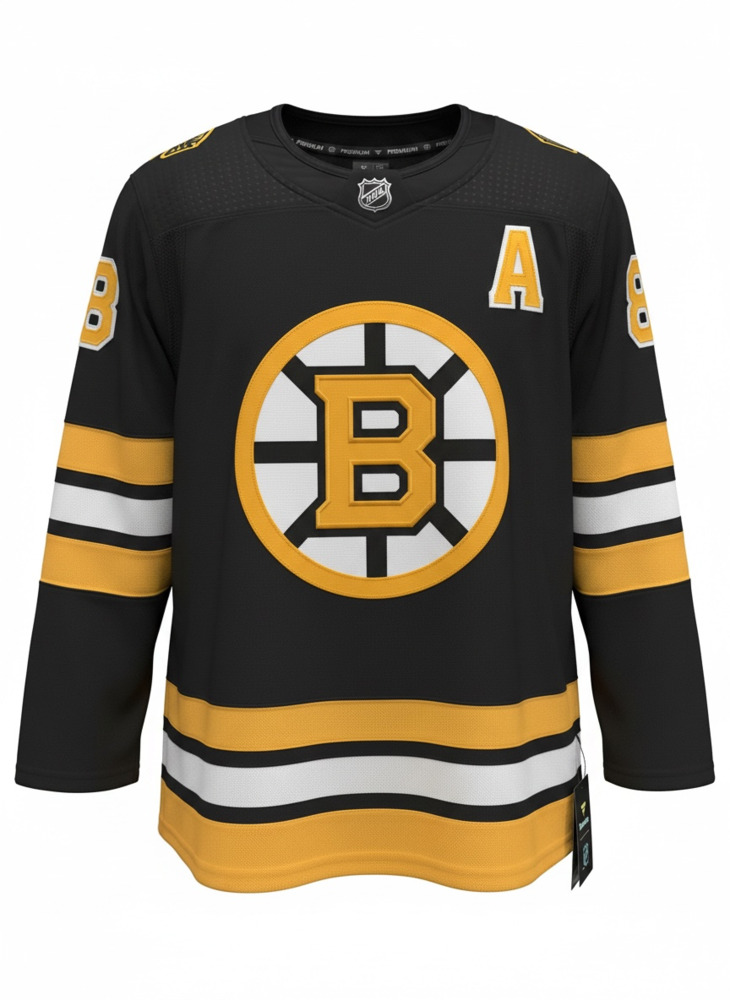 David Pasternak Signed Boston Bruins Black Home Jersey