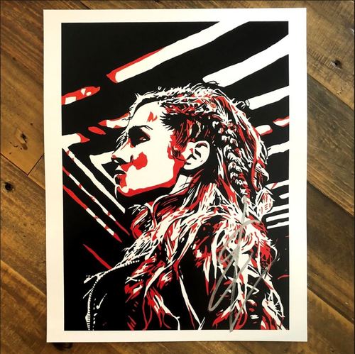 Becky Lynch SIGNED 11 x 14 Rob Schamberger Print
