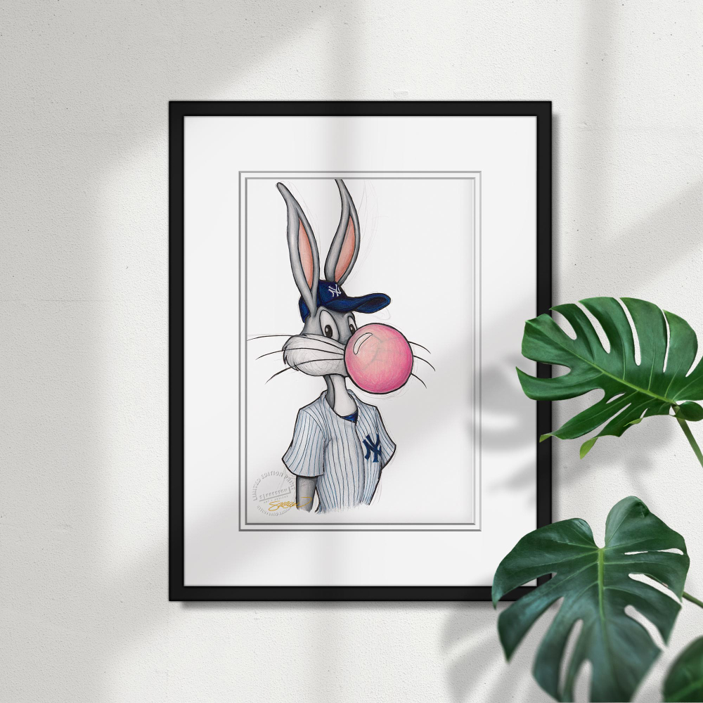 Bugs Bunny - New York Yankees - Limited Edition Print of 100 by Artist ...