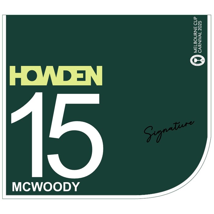 Photo of #15 McWoody - Jamie Melham Signed Howden Victoria Derby Saddlecloth