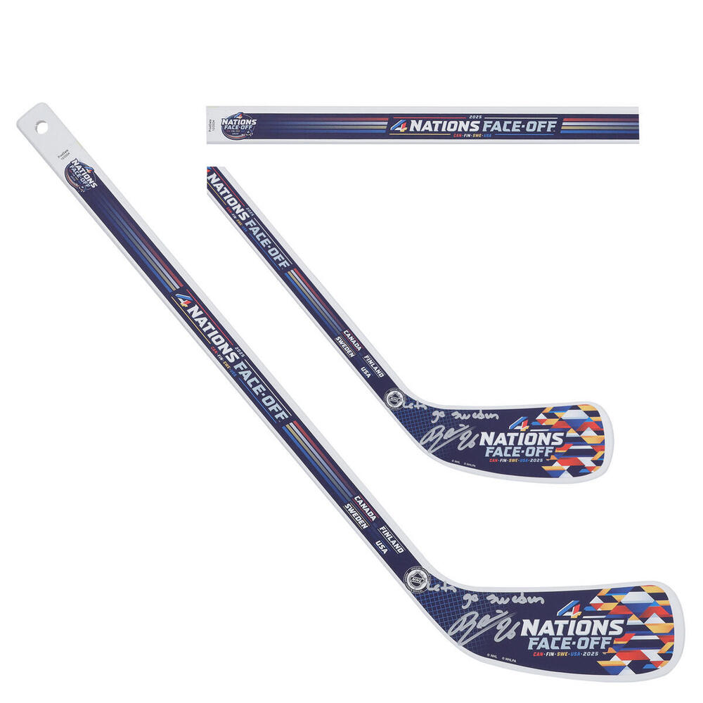 Rasmus Dalhin Buffalo Sabres Autographed 4 Nations Face-Off Mini Wood Stick with 