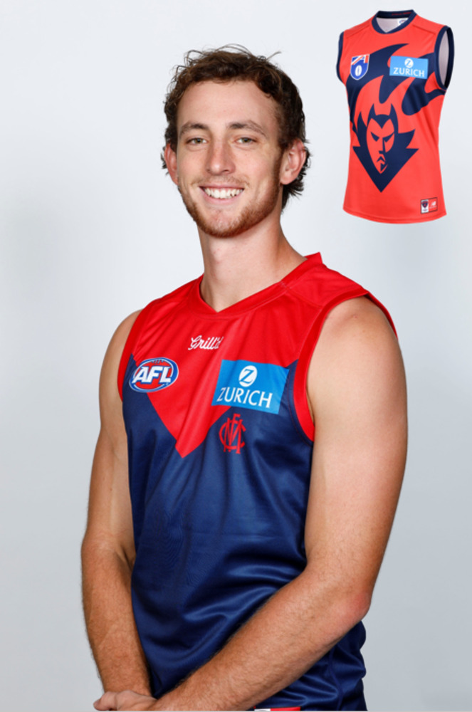 2025 Melbourne Demons Red Flamehead Guernsey - Jed Adams #26