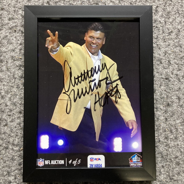 HOF - Bengals Anthony Munoz NFL Auction Exclusive Signed 5x7 Framed Phot...