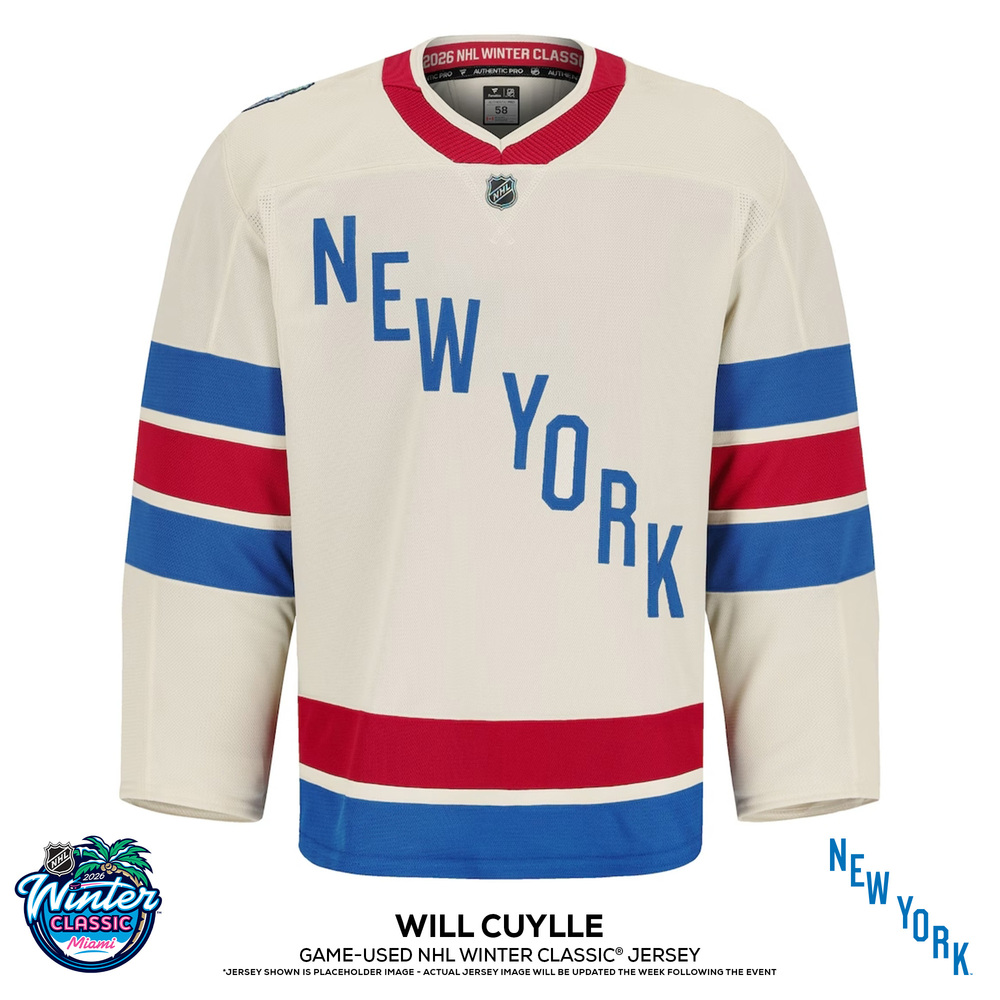 Will Cuylle New York Rangers #50 2026 NHL Winter Classic Game-Used Red Jersey - Worn During the 1st Period on January 2, 2026