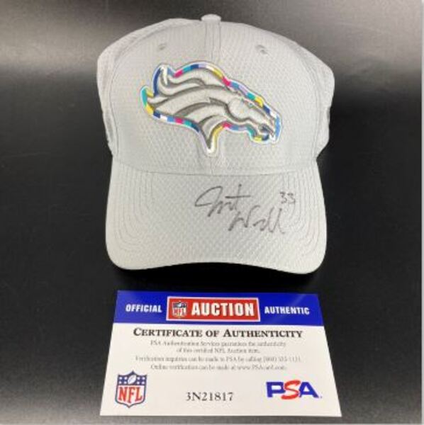 Broncos - Javonte Williams Signed Crucial Catch Hat