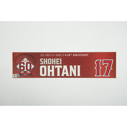 2021 Shohei Ohtani Game Used Locker Tag (7/26/21)