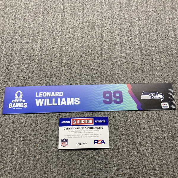 NFL - Seahawks Leonard Williams 2024 Pro Bowl Games Nameplate 1 of 1