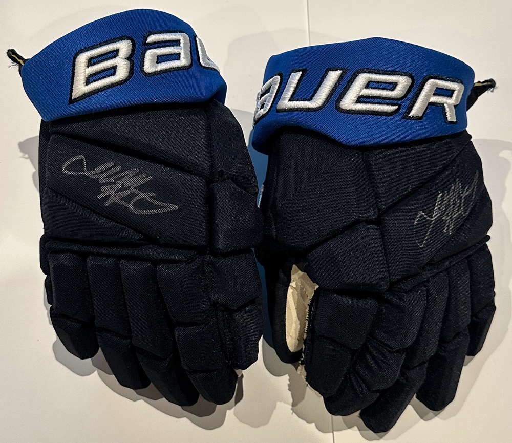 #44 Josh Morrissey Game Used Gloves - Winnipeg Jets