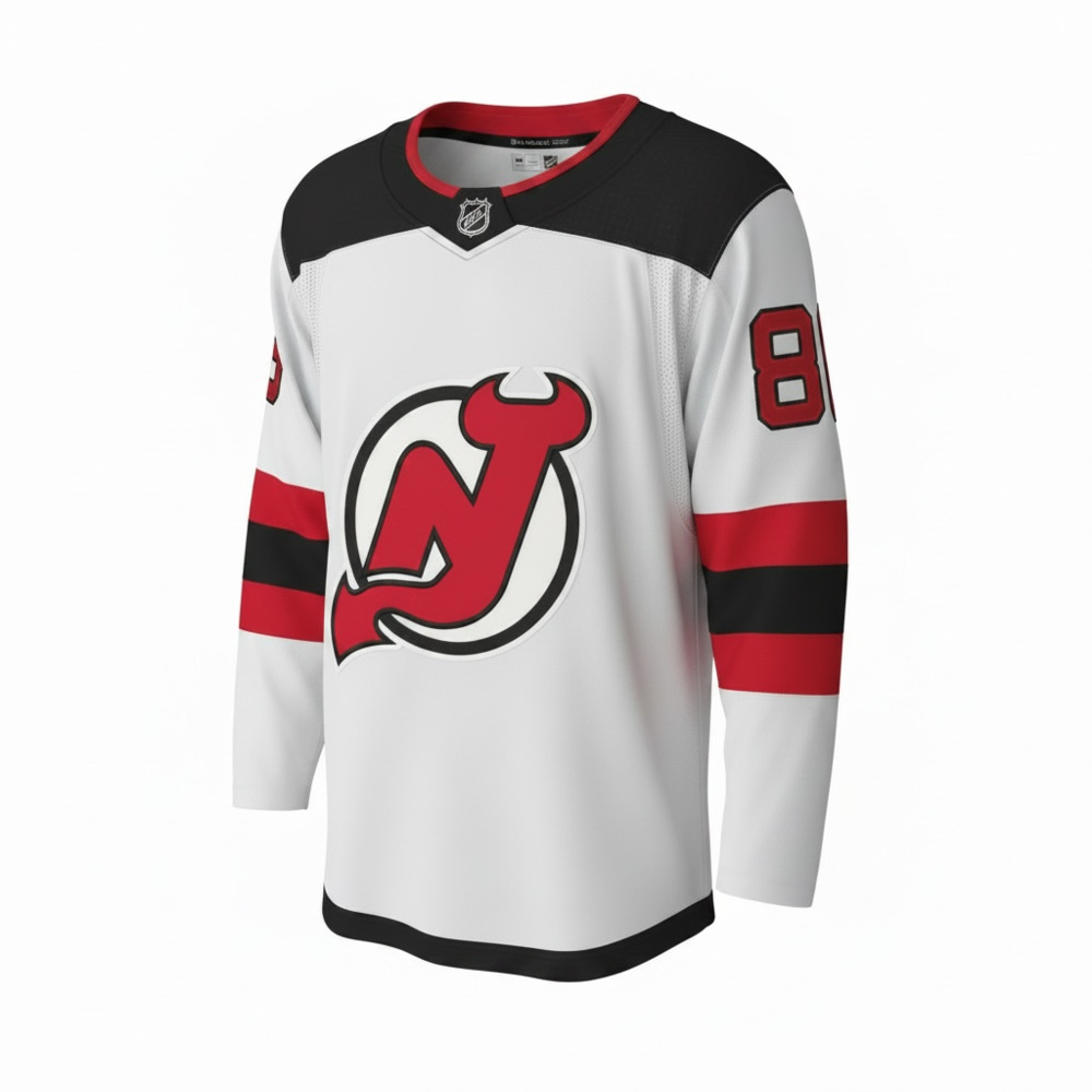 Jack Hughes Signed New Jersey Devils White Away Jersey