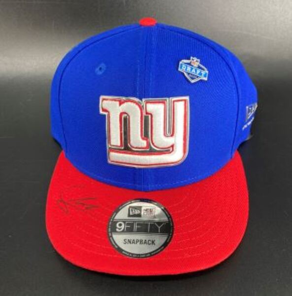 NFL - Giants Francis Mauigoa Signed NFL Draft Hat