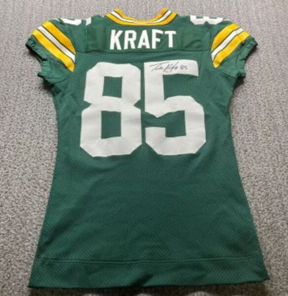 Crucial Catch - Packers Tucker Kraft Signed Game Worn Jersey (9/28/2025)...