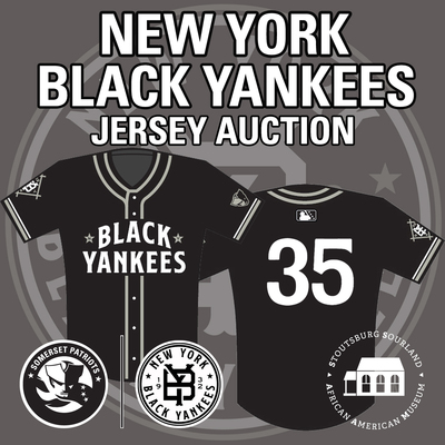 Pitcher Eric Reyzelman #35, Size 48 Game-Worn and signed New York Black Yankees Jersey