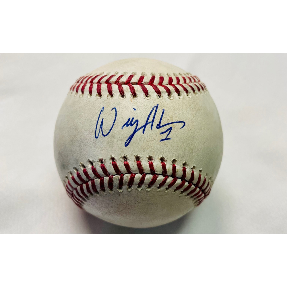 Game Used Autographed Baseball: Willy Adames MLB Debut - May 22