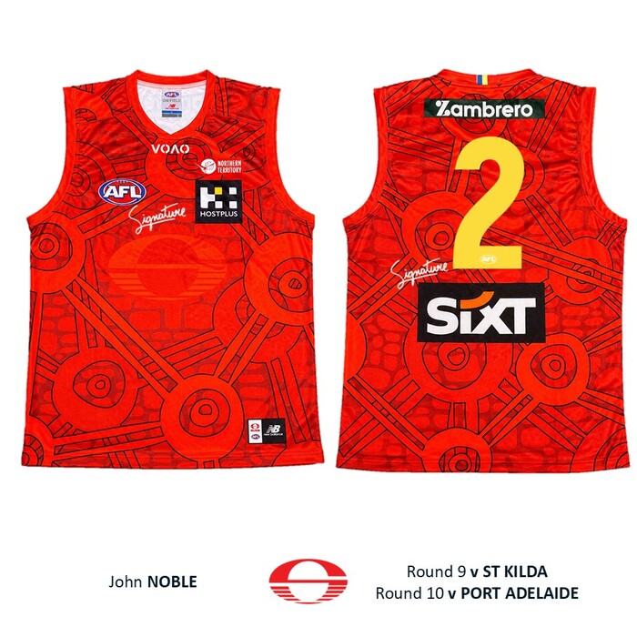 Photo of John Noble #2 Gold Coast SUNS Darwin/Larrakia Guernsey