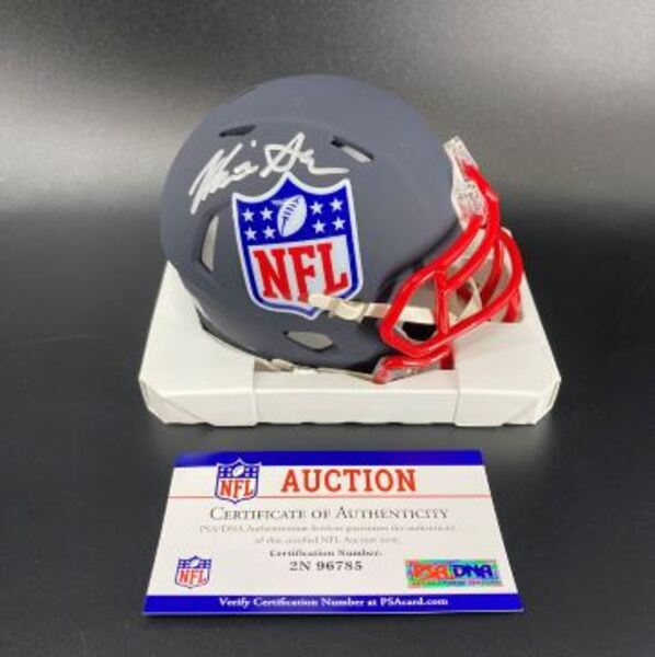 NFL - Commanders Kazmeir Allen Signed NFL Shield Mini Helmet