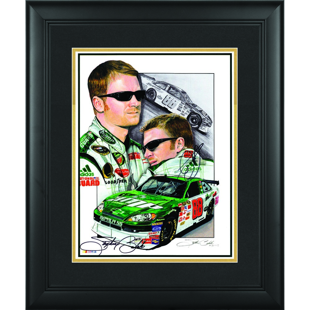 Dale Earnhardt Jr. & Stephen Balok Framed Dual Autographed 12