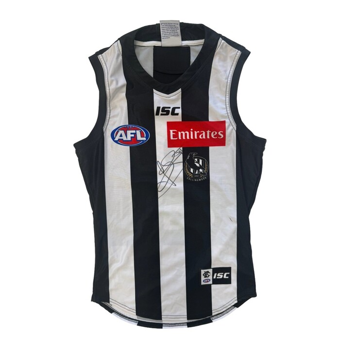 Photo of Jamie Elliott #5 Collingwood 2018 Home Guernsey