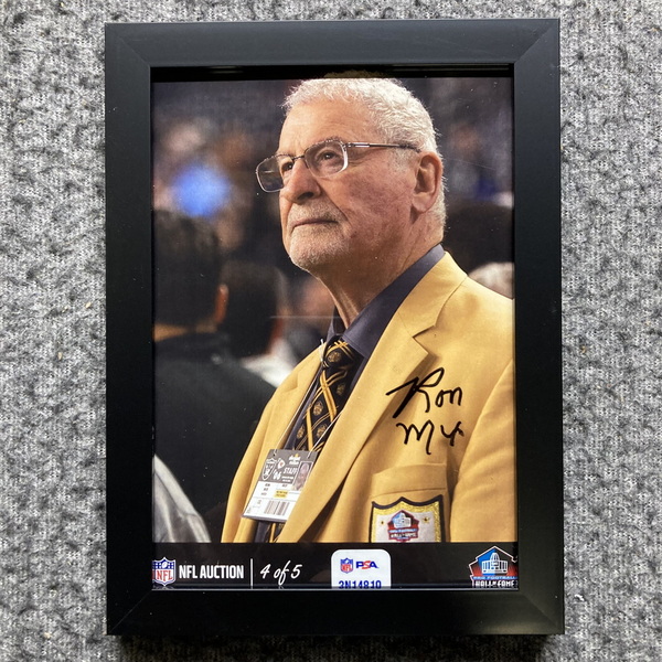HOF - Chargers Ron Mix NFL Auction Exclusive Signed 5x7 Framed Photo Ind...