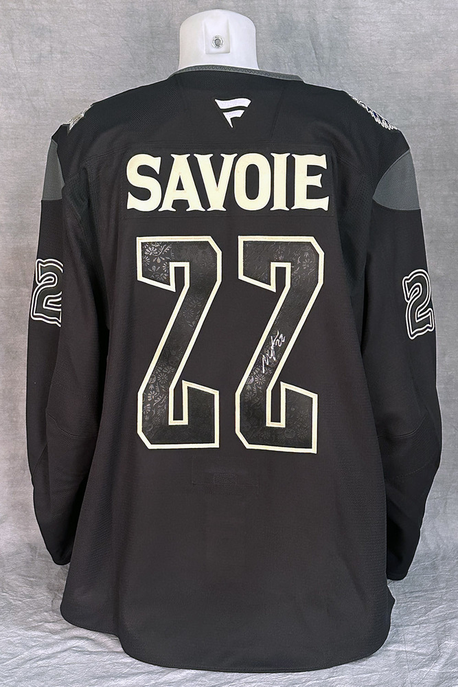 Matt Savoie #22 - Autographed 2025-26 Edmonton Oilers Dia de los Muertos (Day of the Dead) Ltd Edition Fanatics Practice Jersey (Autographed Only / Not Worn)